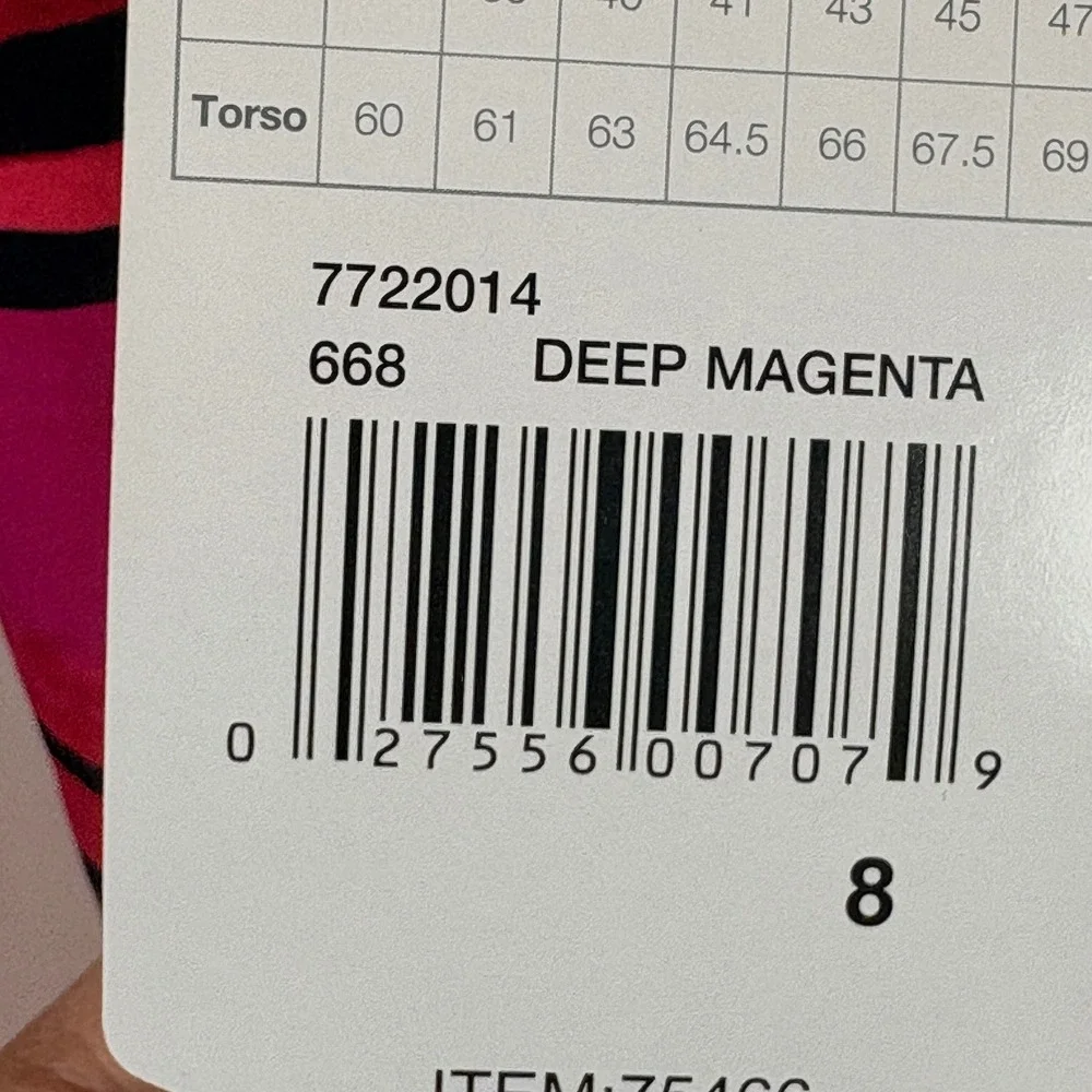 Speedo Women One Piece Swimsuit Hot Pink Magenta Striped Double Strap  Sz 8 $88